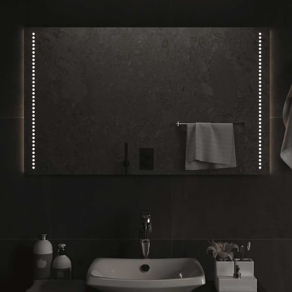vidaXL Badrumsspegel LED 100x60 cm