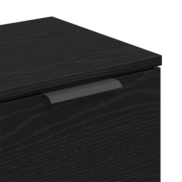 vidaXL Sideboard Svart Ek Konstruerat Trä Medium Förvaring