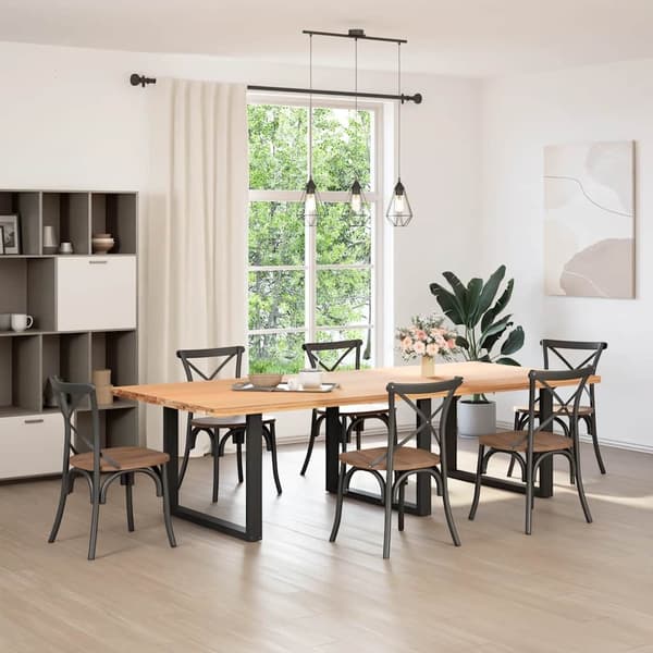 vidaXL Soffbordsben U-formade 2 st svart 100x(72-73) cm stål