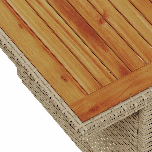 vidaXL Trädgårdsoffset med lagring 5 pcs Beige Poly rattan
