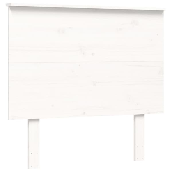 vidaXL Sengeramme med hodegavl hvit 90x200 cm heltre