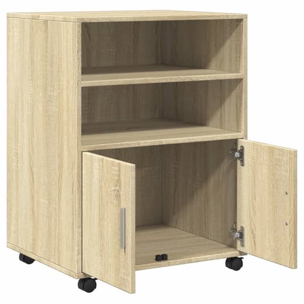 vidaXL Rulleskap sonoma eik 55x40x91 cm konstruert tre