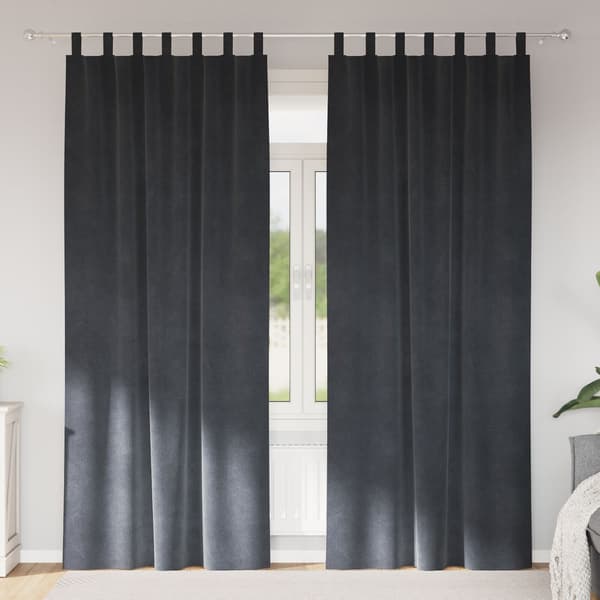 vidaXL Blendingsgardiner 2 pcs Lysegrå 140 x 260 cm Fløyel
