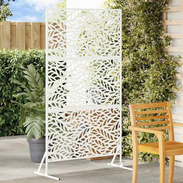 vidaXL Sekretessvägg Vit 100 x 50 x 180 cm Stål