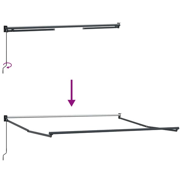 vidaXL Utfällbar markis Flerfärgsdesign 350 x 250 cm