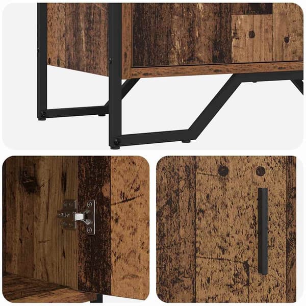 vidaXL Sideboard Gammalt trä 78 x 35 x 74.5 cm