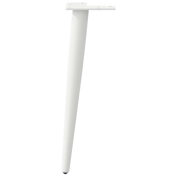 vidaXL Soffbordsben konisk form 4 st vit 30-31 cm stål