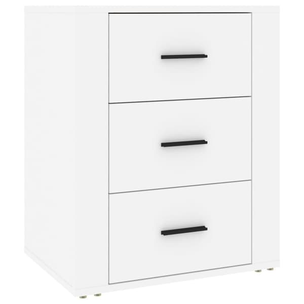 vidaXL Sängbord vit 50x36x60 cm konstruerat trä