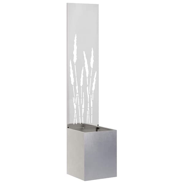 vidaXL Trädgårds integritetsskärm Silver 32 x 140 cm Rostfritt stål