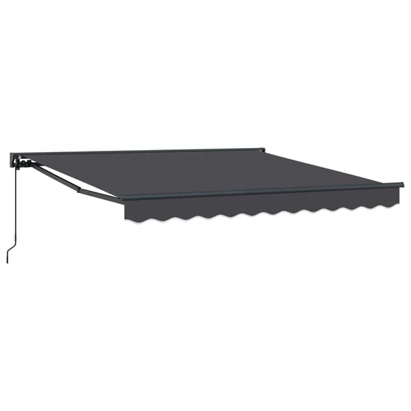 vidaXL Markisram Antracit 350 x 250 cm Polyester med PU-beläggning