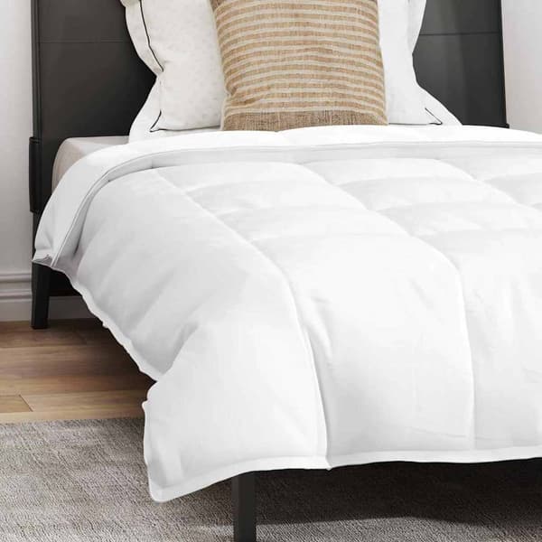 vidaXL Duvet med Kudde med kudde 2 pcs Vit Dunfjäder
