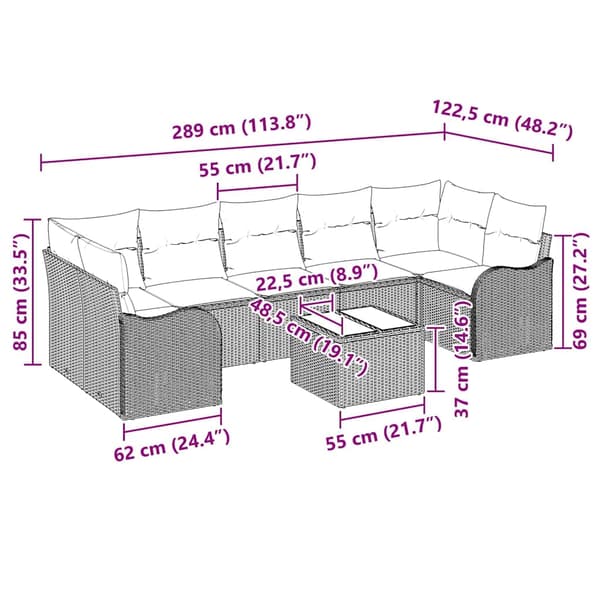 vidaXL Trädgårdsoffset Ljusgrå 55 x 55 x 37 cm konstrotting