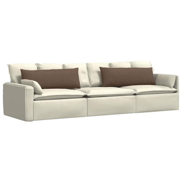vidaXL Soffkuddar 2 st Brun 120 x 40 cm tyg