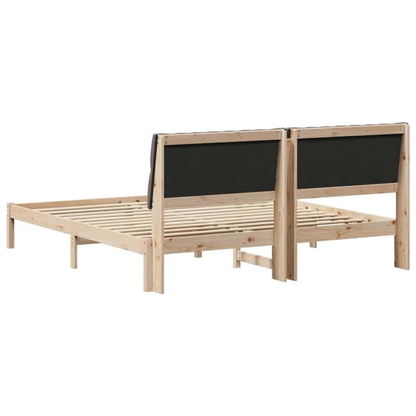 vidaXL Sängram med Vadderad Sänggavel Brun 180 x 200 cm