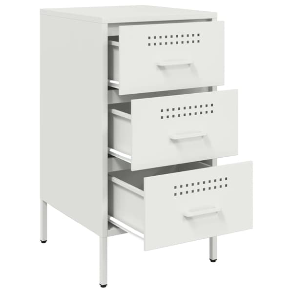 vidaXL Sängbord 2 st vit 36x39x68 cm stål