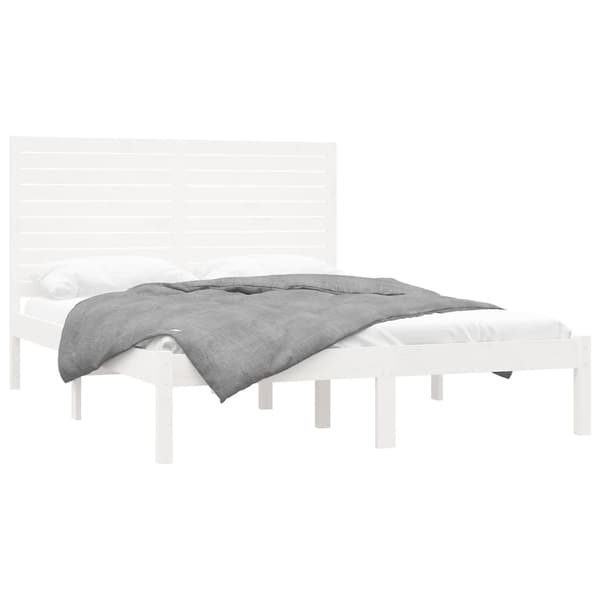 vidaXL Sengeramme hvit heltre 140x200 cm
