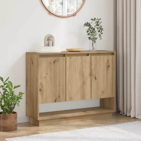 vidaXL Serviesskap Artisan Eik 97 x 29 x 75 cm Konstruert tre