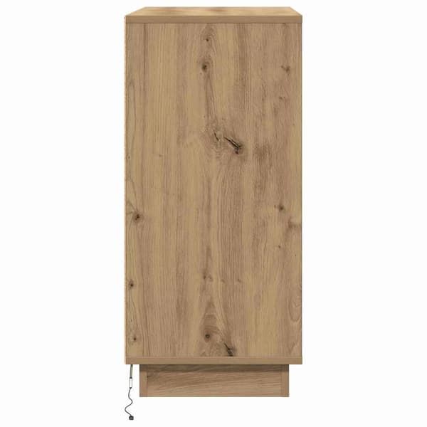 vidaXL LED sideboard for Artisan eik 71 x 34,5 x 75 cm Konstruert tre