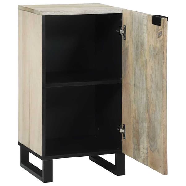 vidaXL Serviesskap Hvit 40 x 33 x 75 cm heltre mango