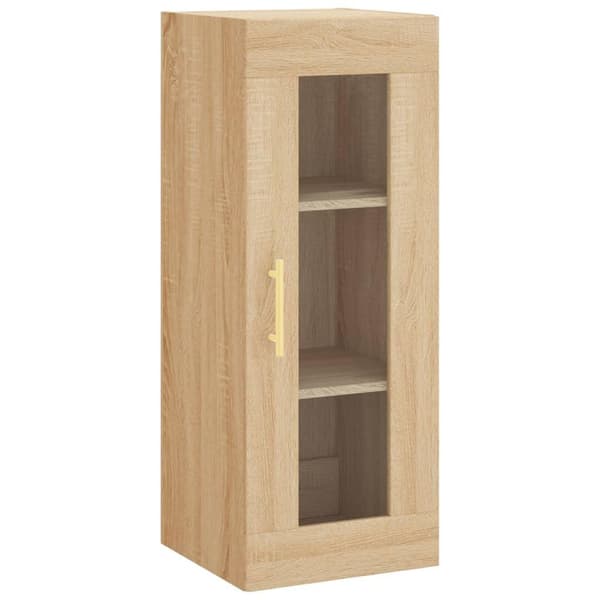 vidaXL Veggskap sonoma eik 34,5x34x90 cm