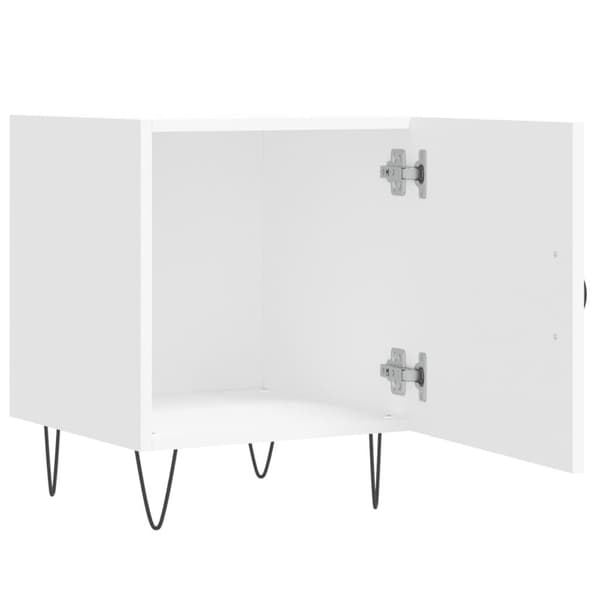 vidaXL Sängbord vit 40x40x50 cm konstruerat trä