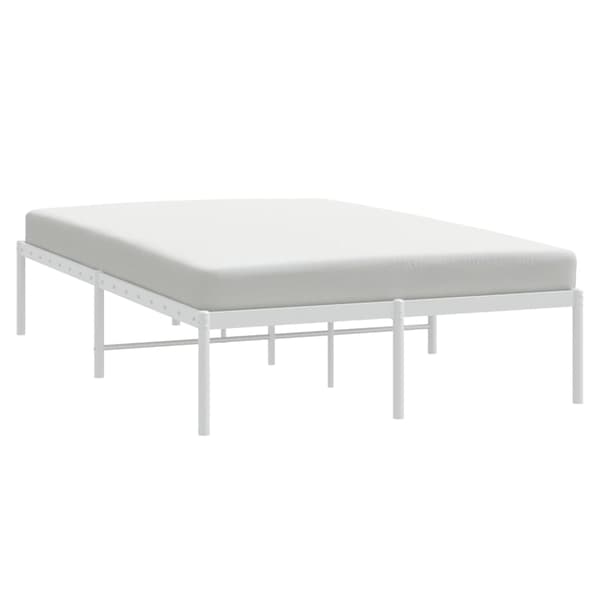 vidaXL Sängram metall vit 120x200 cm
