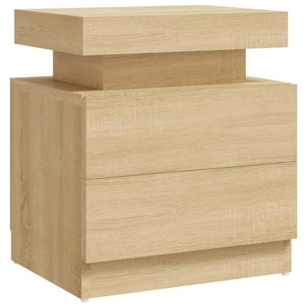 vidaXL Nattbord sonoma eik 45x35x52 cm sponplate