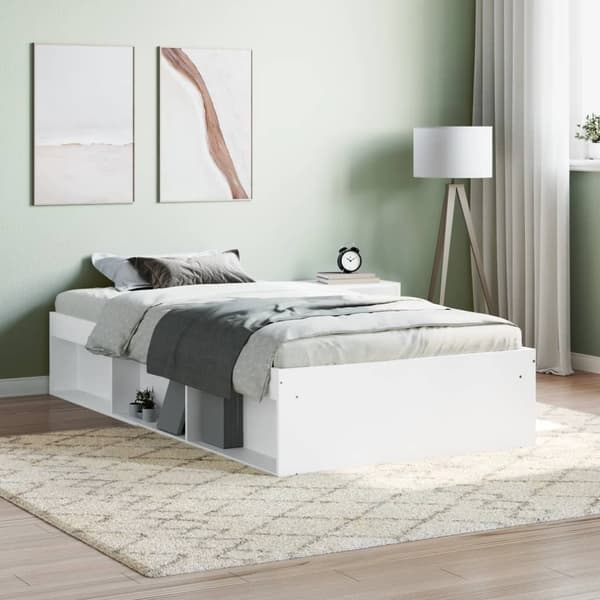 vidaXL Sängram vit 90x200 cm