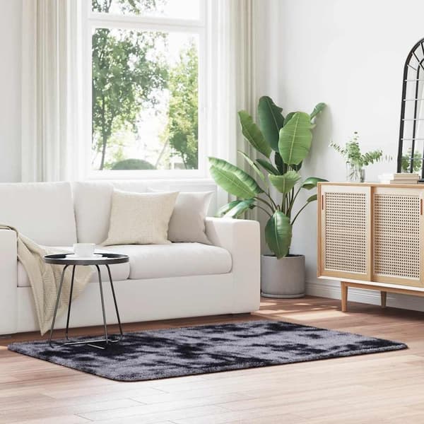 vidaXL Flossteppe med lang luv NAVARRA mørkegrå 120x170 cm polyester