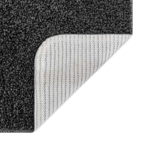 vidaXL Badmatta 3 pcs Mörkgrå 50 x 50 cm Polypropylen