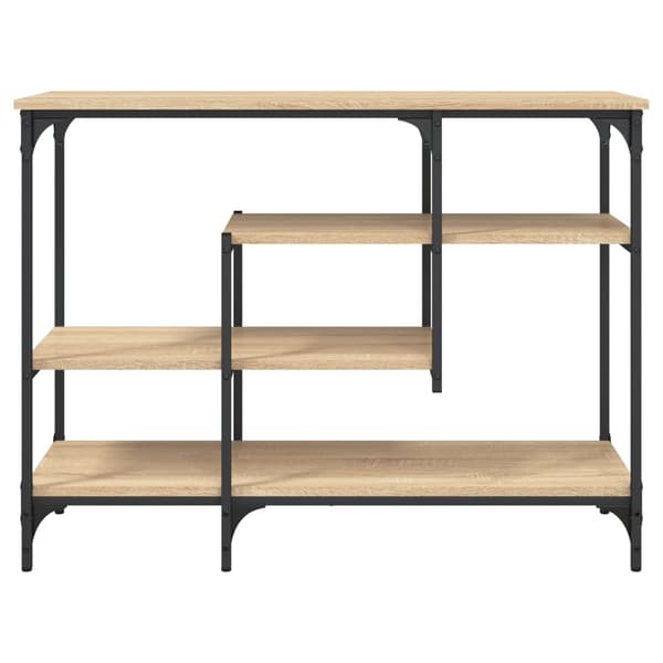 vidaXL Konsollbord med hyller sonoma eik 100x35x75 cm