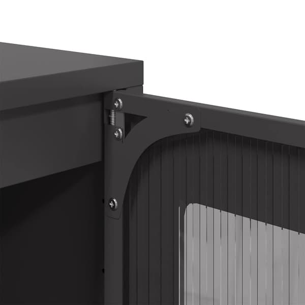 vidaXL Högskåp svart 68x39x111,5 cm stål
