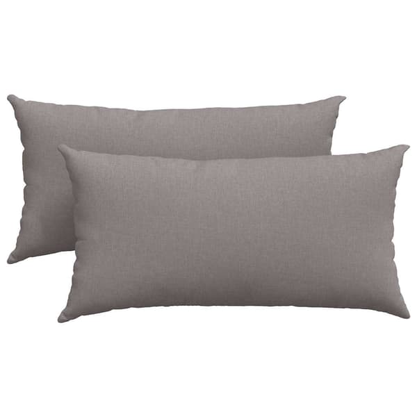 vidaXL Soffkuddar 2 st Gråbrun 80 x 40 cm tyg