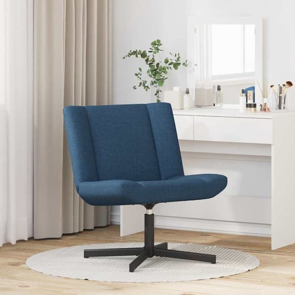 vidaXL Skrivstol Blå 63 x 75 x 76 cm tyg