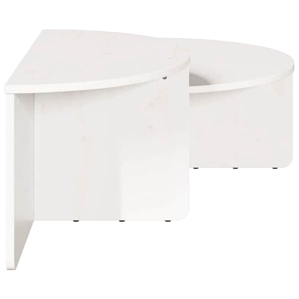 vidaXL Kaffeebord 2 pcs Vit Massiv furu