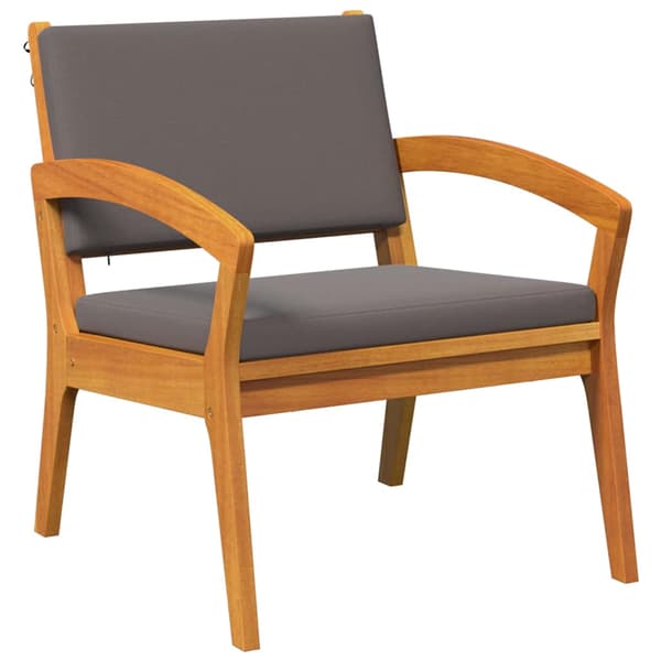 vidaXL Bistroset med kudde 3 pcs Brun Polyester