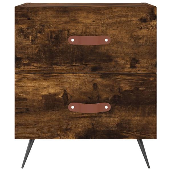 vidaXL Nattbord røkt eik 40x35x47,5 cm konstruert tre