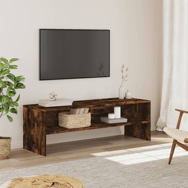vidaXL TV-benk røkt eik 120x40x40 cm konstruert tre
