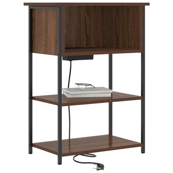 vidaXL Nattbordskap Brun Eik 55 x 31 x 76 cm Konstruert tre
