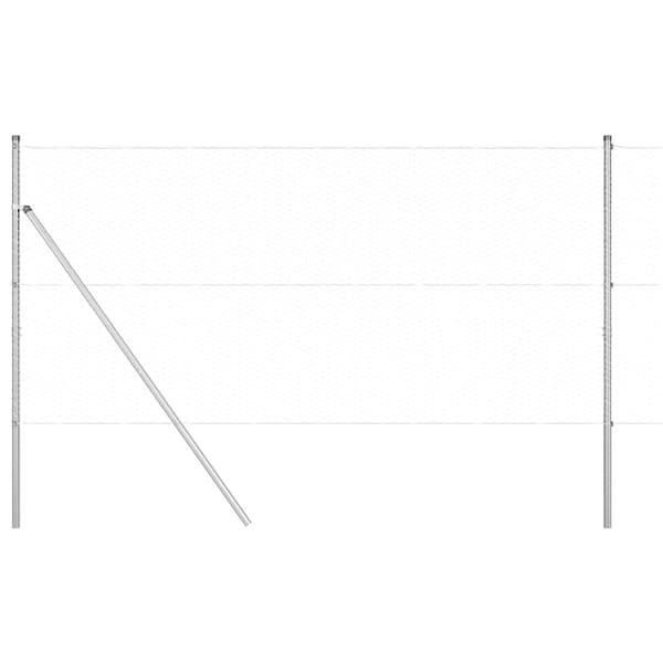 vidaXL Gjerdepåle sølv 50 x 1,2 m (25 mm mesh) Stål