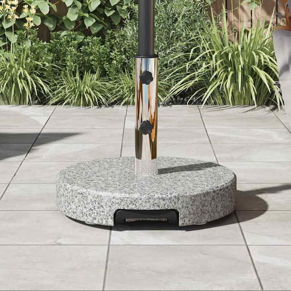 vidaXL Parasollfot Grå Ø 45 x 37.5 cm Granitt
