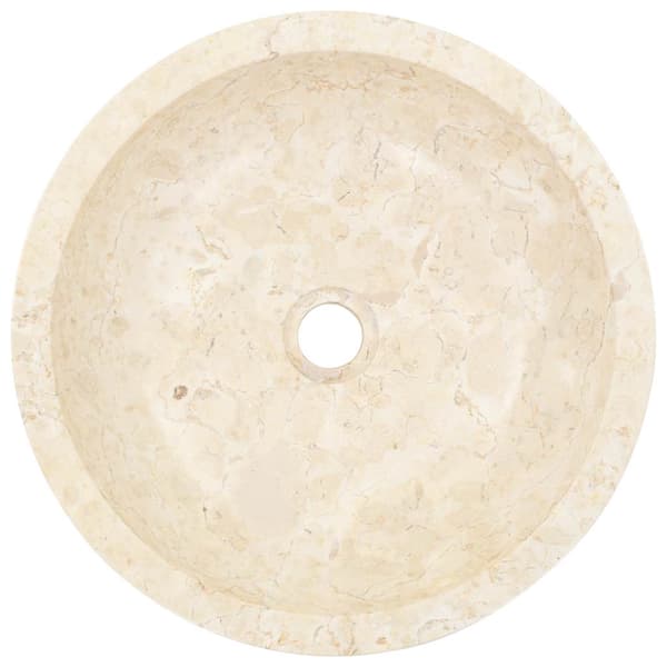 vidaXL Vask 40x12 cm marmor krem