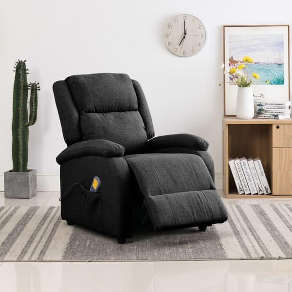 vidaXL Massagefåtölj svart tyg