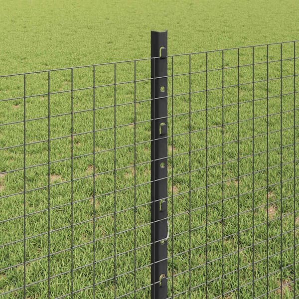 vidaXL Gjerde med innlegg. Grå 0.8 x 25 m Stål