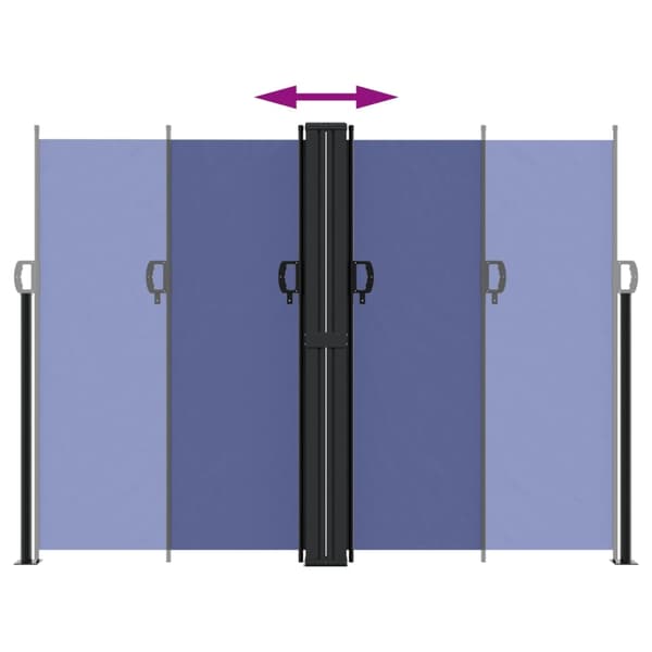 vidaXL Uttrekkbar sidemarkise 180x1000 cm blå