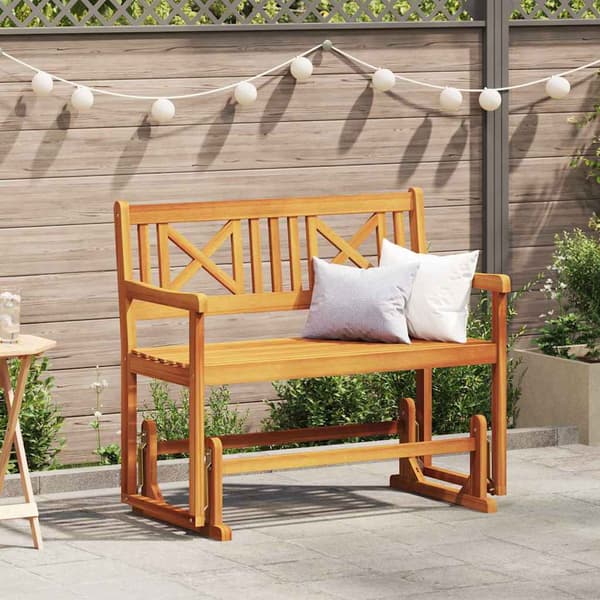vidaXL Gleiter Benk Brun 110 x 59 x 97 cm Solid akasietre