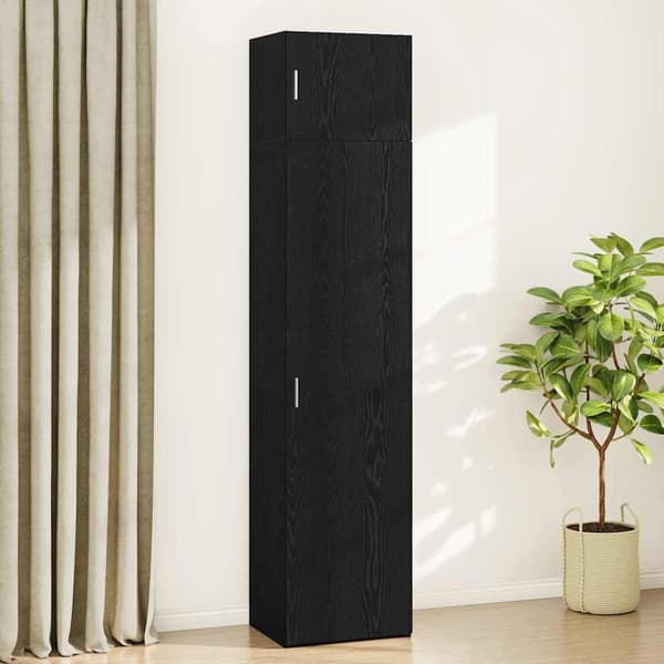 vidaXL Serviesskap 3 pcs Svart Eik