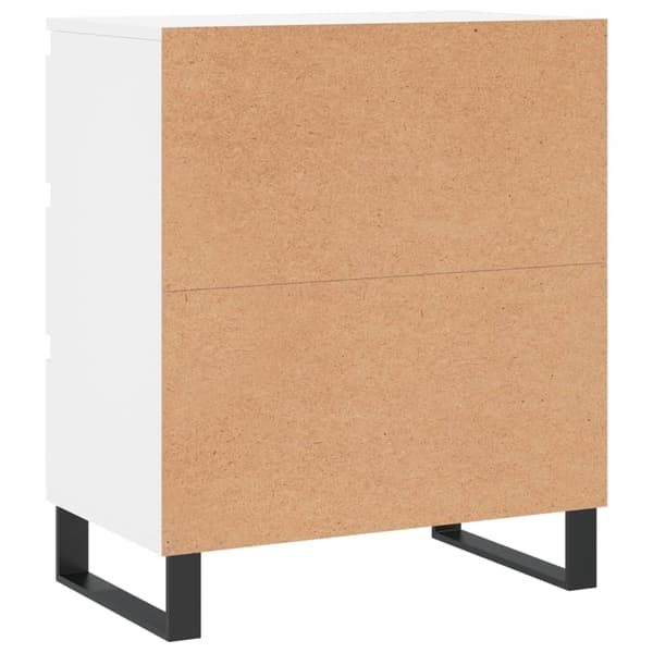 vidaXL Byrå vit 60x35x70 cm konstruerat trä