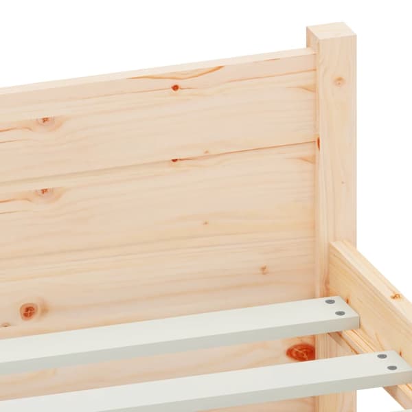 vidaXL Sängram massivt trä 75x190 cm