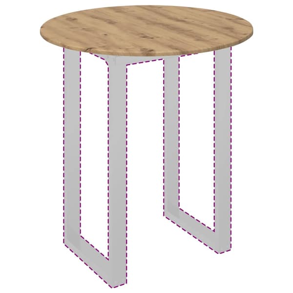 vidaXL Bordplate artisan eik 80 x 80 x 1,5 cm Konstruert tre